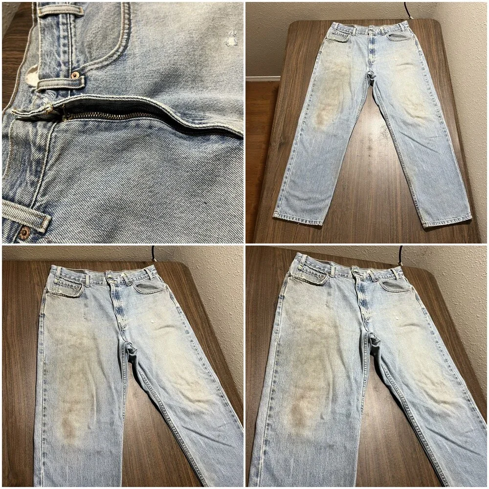 Vintage Levis Jeans USA 90s Distressed 36x30 Baggy Levi USA 550 loose wide leg